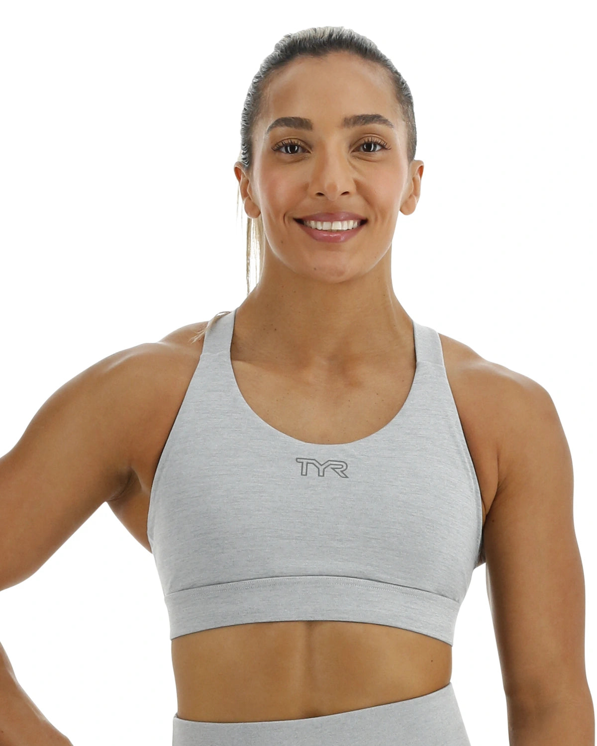 TYR BASE KINETIC™ WOMEN'S CROSSBACK SPORTS BRA - HEATHER