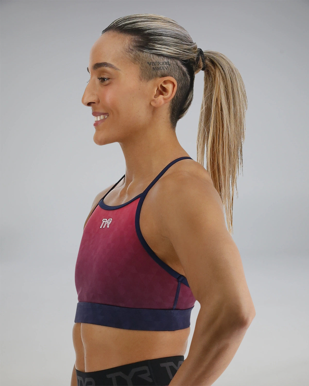 TYR BASE KINETIC™ WOMEN'S HIGH NECK SPORTS BRA - EMBER