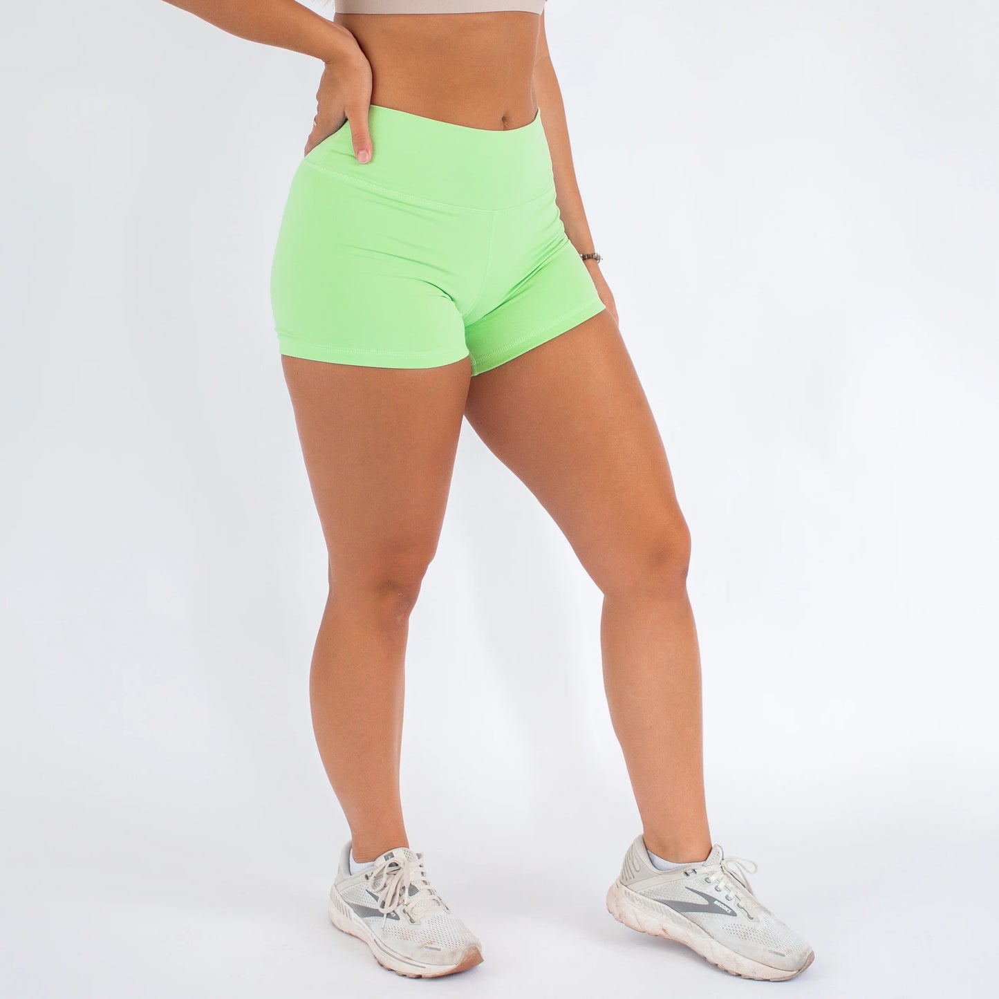 Power Mid High Short 3.75" - Green Summer - Mid High Rise