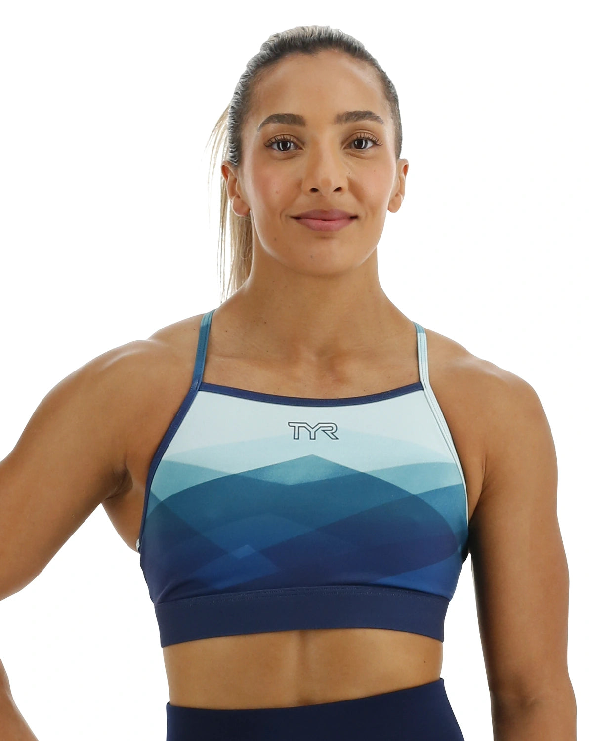 TYR BASE KINETIC™ WOMEN'S HIGH NECK SPORTS BRA - FORGE