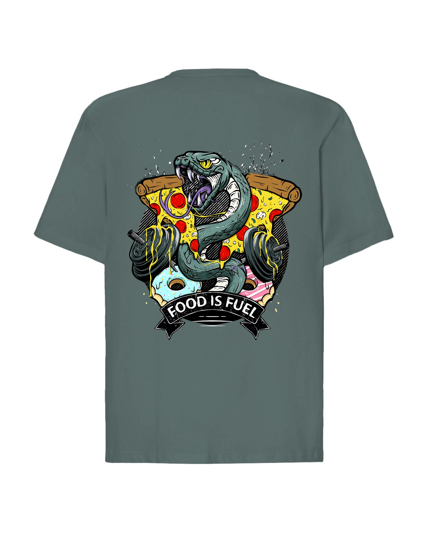 T-shirt FOOD IS FUEL Oversized
