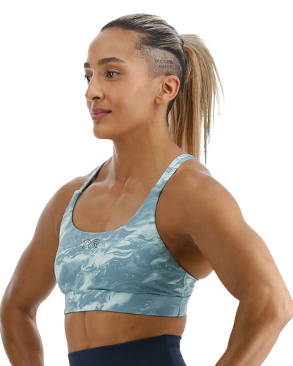 TYR BASE KINETIC™ WOMEN'S DUAL STRAP SPORTS BRA - AQUEOUS