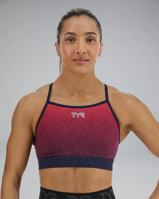 TYR BASE KINETIC™ WOMEN'S HIGH NECK SPORTS BRA - EMBER