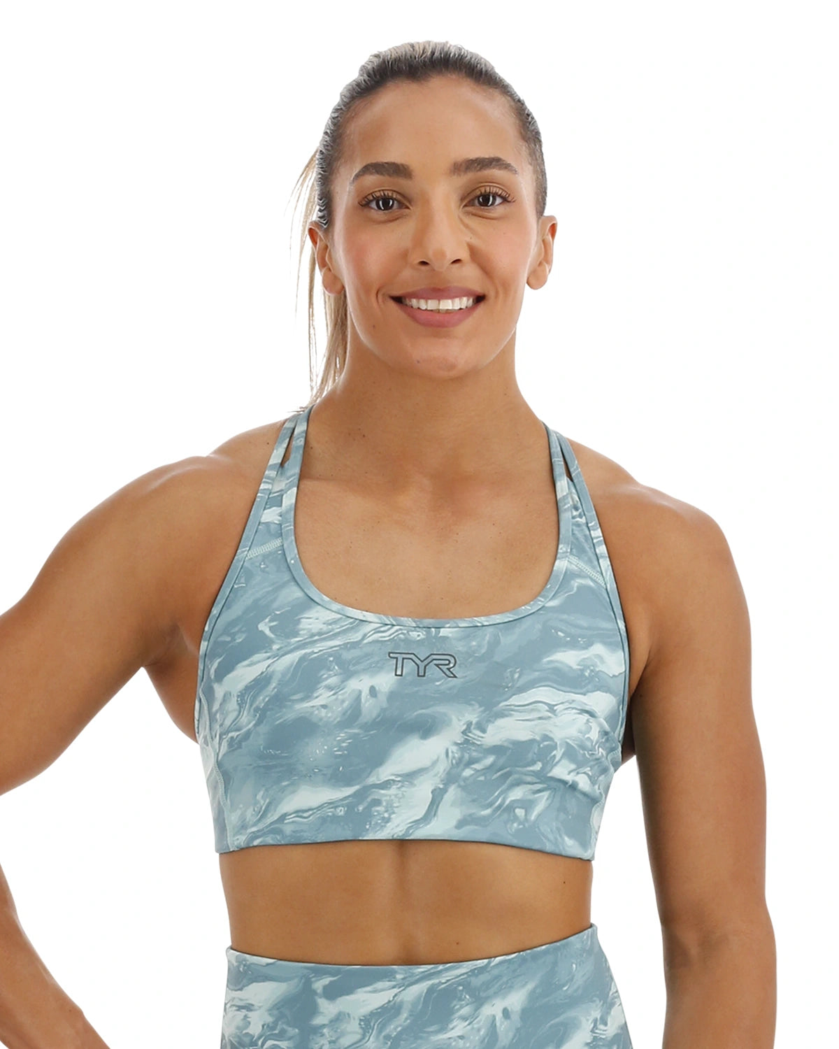 SUJETADOR DEPORTIVO TYR BASE KINETIC™ PARA MUJER - AQUEOUS