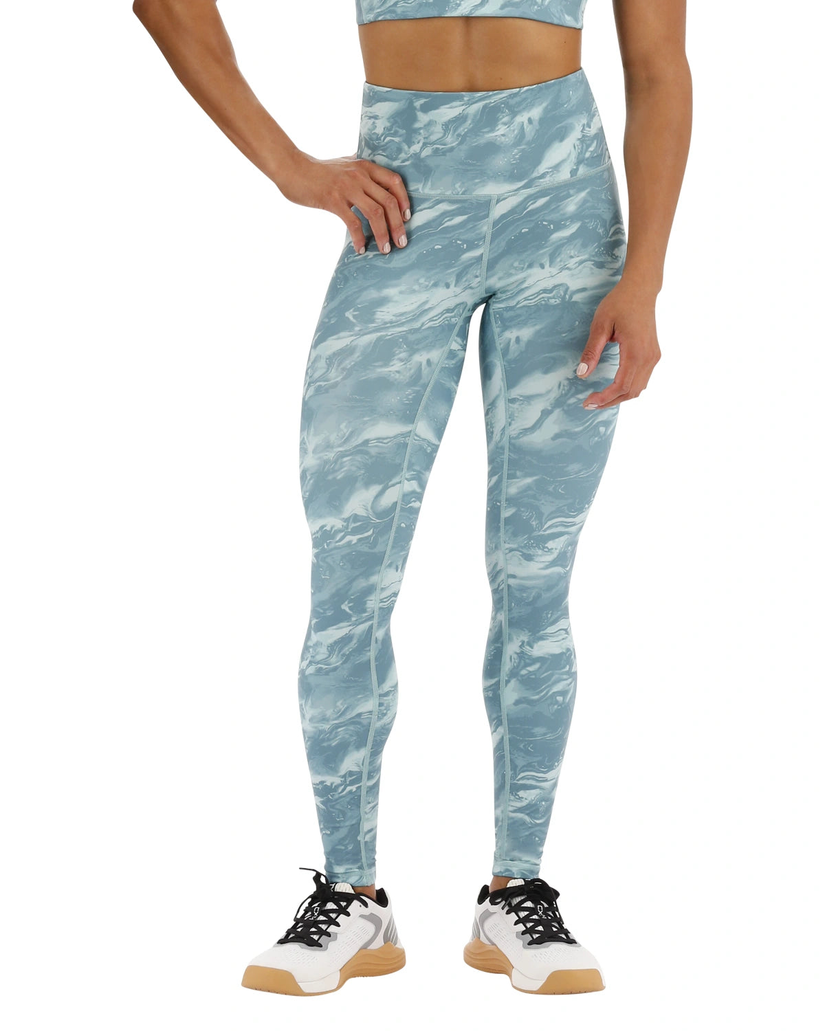 LEGGINGS TYR BASE KINETIC™ DE LARGO ALTO PARA MUJER - AQUEOUS 