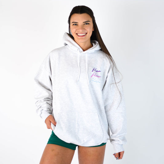 Sudadera con capucha con guión retro 