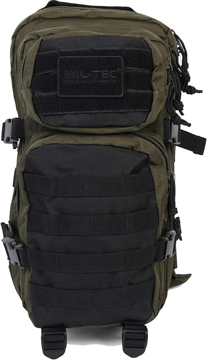 MOCHILA ASSAULT MIL-TEC VERDE/PRETO 36L