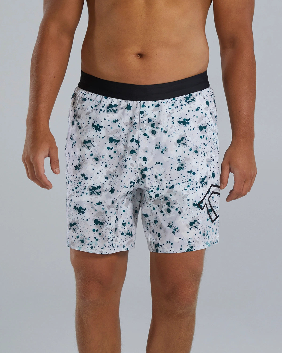 TYR HYDROSPHERE™ MEN'S LINED 7" UNBROKEN BIG LOGO SHORTS - FLECK