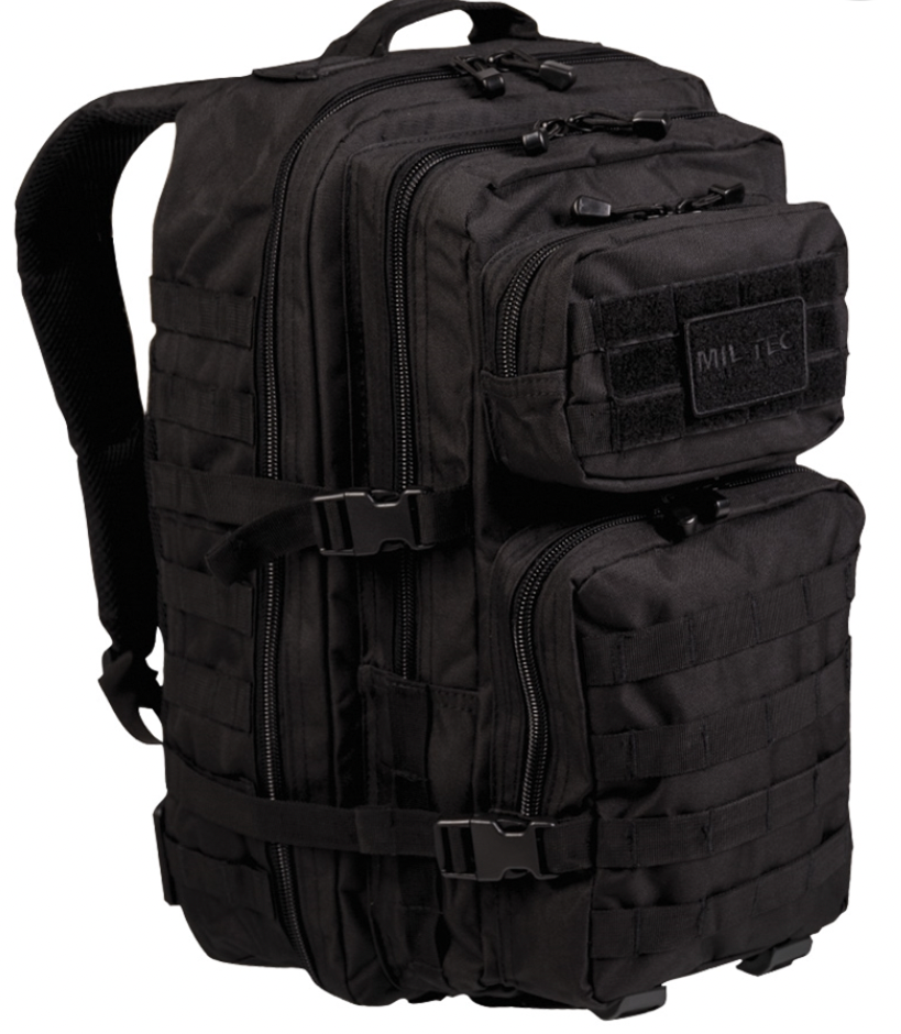 MOCHILA ASSAULT MIL-TEC PRETA 36L