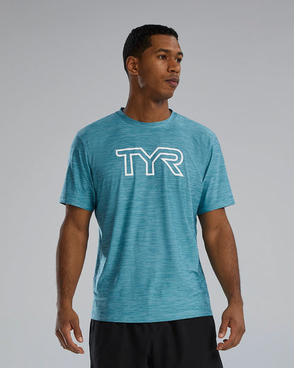 CAMISETA GRANDE CON LOGO TYR AIRTEC™ PARA HOMBRE - LISO/HEATHER