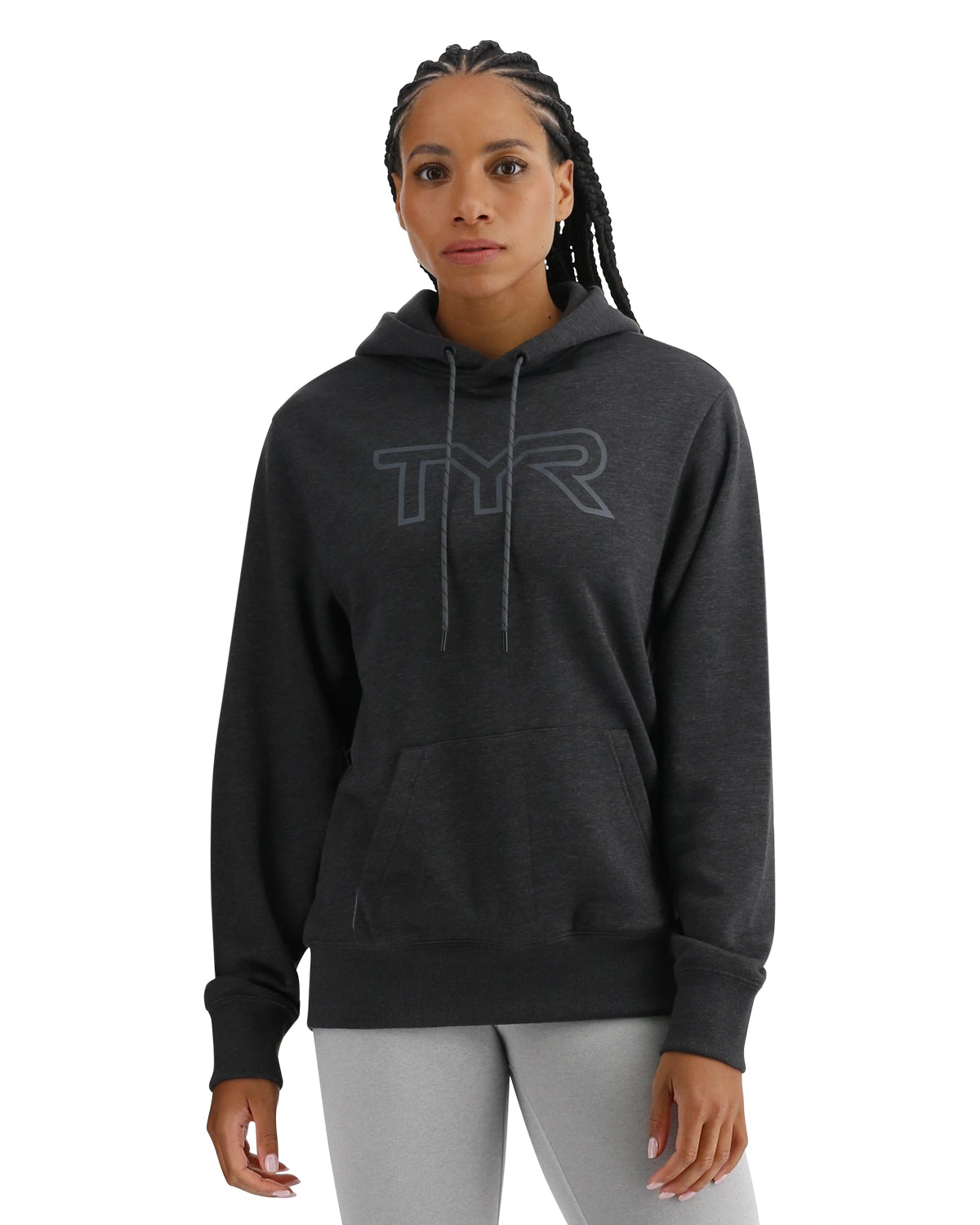 SUDADERA TYR ULTRASOFT UNISEX CON CAPUCHA TECH CON LOGO GRANDE